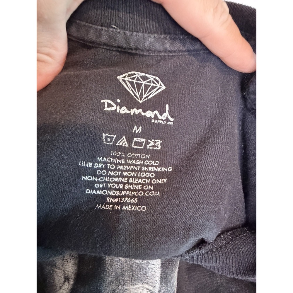 Diamond Supply Co. Mens Size M Medium Black Short Sleeve Shirt - Picture 2 of 10
